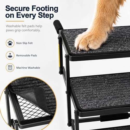 5-Step Heavy Duty Dog Stairs for Large Dogs, Truck Tailgate, 23-28.5 in - Image 7