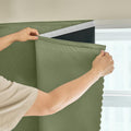 AJAZZ 100% Blackout Shades Window Cover Self Adhesive Curtains Sticky Curtain by AJAZZ