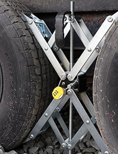 Wheel Chock X-Shaped Stabilizer Dual Axel RV Travel Trailer Camper Tire While - Image 7