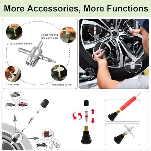 38PCS Tire Valve Stem Core Quickly Replacement Tool Kit, Quick Change Tire - Image 6