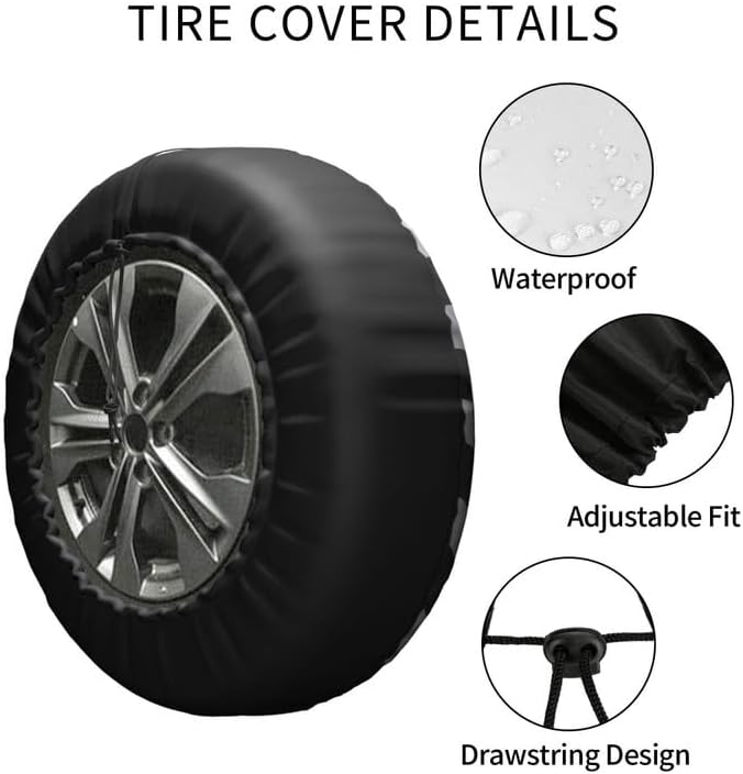 Spare Tire Cover American USA Flag Weatherproof Universal Wheel Protectors - Image 4