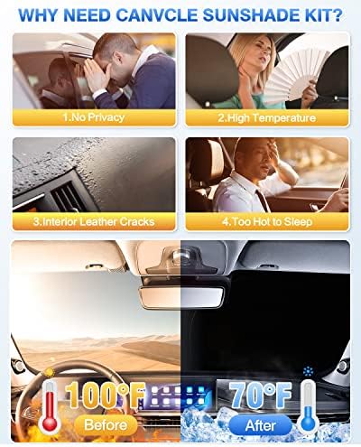Canvcle Windshield Sun Shade for 2011-2024 Dodge Charger Accessories Sunshade - Image 3