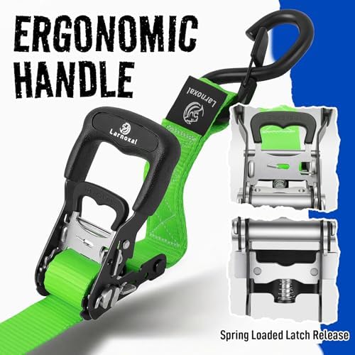 Ratchet Straps 4 Pack, 208LBS Break Strength - Image 3