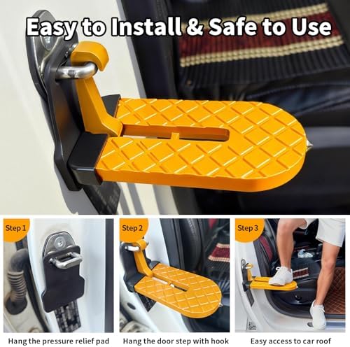 Car Door Step for Car Roof Access, Foldable Non-Slip Ascent Latch Pedal Rack - Image 3