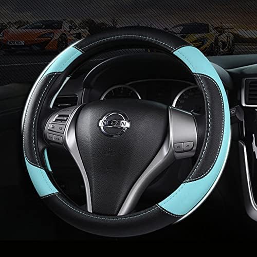 Leather Car Steering Wheel Cover, Universal Fit - Image 4