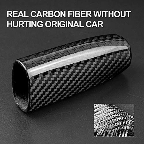 AIRSPEED Carbon Fiber Car Handbrake Cover Parking Grip Handle Lever Sleeve - Image 5