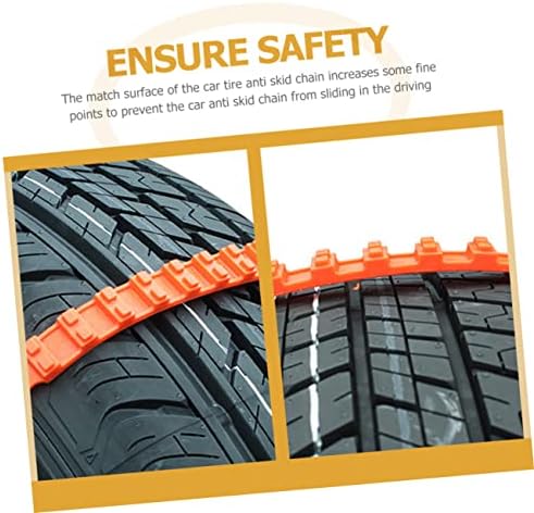10Pcs Orange Plastic Anti-Skid Snow Chains - Image 3