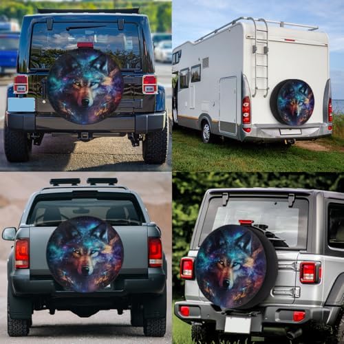 Wolf Spare Tire Cover 16in Spare Wheel Covers Tire Storage Cover - Image 6