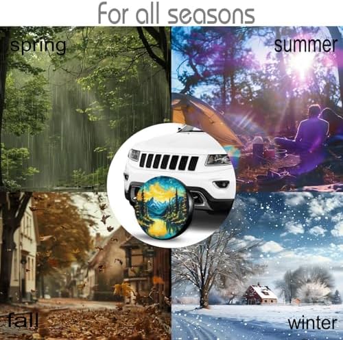 Forest Mountains Blue Lake Spare Tire Cover - Image 5