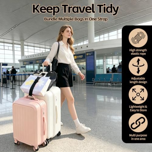 Luggage Straps for Suitcases, 2 Pack Adjustable Luggage Connector Straps - Image 6