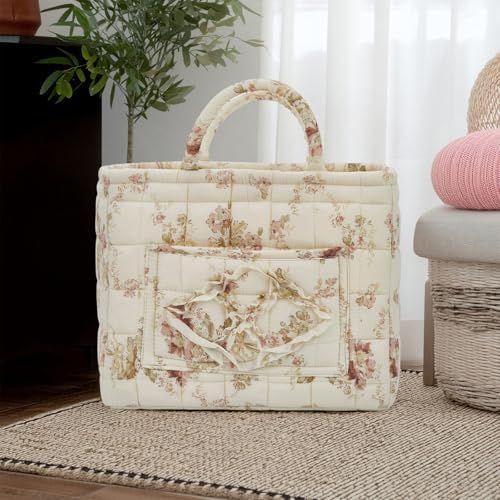 Car Storage Basket for Back Seat, Aesthetic Fabric Storage Basket for Clothes - Image 5