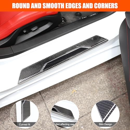 2PCS Car Door Sill Protector, Automotive Door Entry Guard Compatible - Image 3
