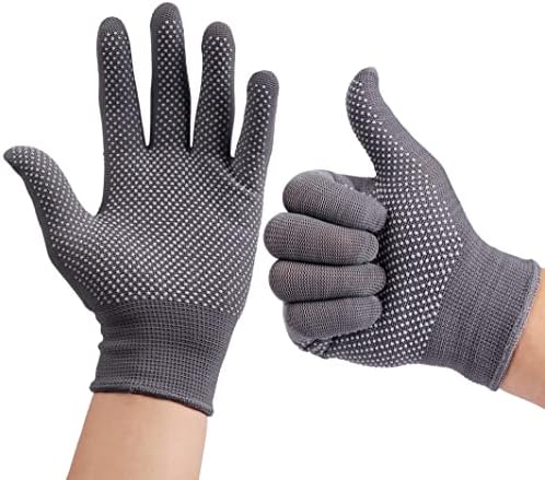 COOHORN 12Pairs Work Gloves Anti-slip Knitted Stretchy Cloth Glove Thin Moist - Image 2