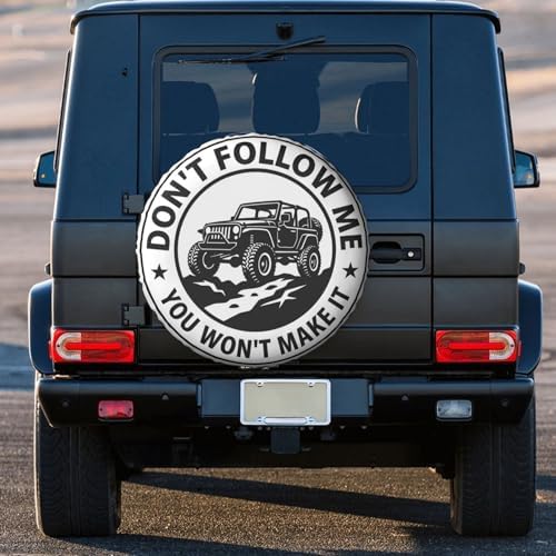 Don't Follow Me Spare Tire Cover SUV Trailer Truck RV 15 Inch - Image 3