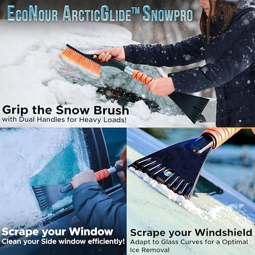 EcoNour 27" Snow Brush with Ice Scraper - Image 2