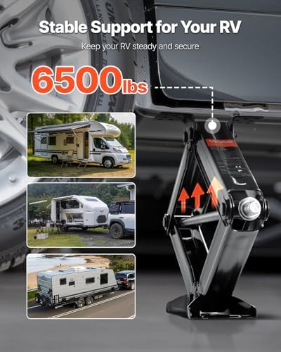 VEVOR 6500 lbs RV Scissor Jacks, 4-23.4 in RV Stabilizer Leveling Scissor Jacks - Image 2