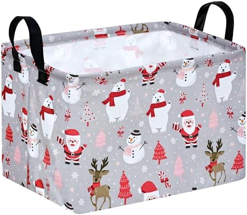MAIZMZ Christmas Basket for Kids Gifts Santa Claus Snowman Storage Baskets by MAIZMZ