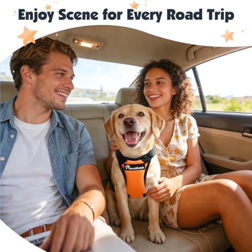 Pawaboo Dog Seat Belt Harness for Car, Seatbelt Harness - Image 2