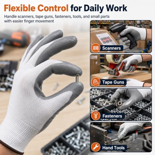 Work Gloves, Nitrile-Coated Grip - Image 4