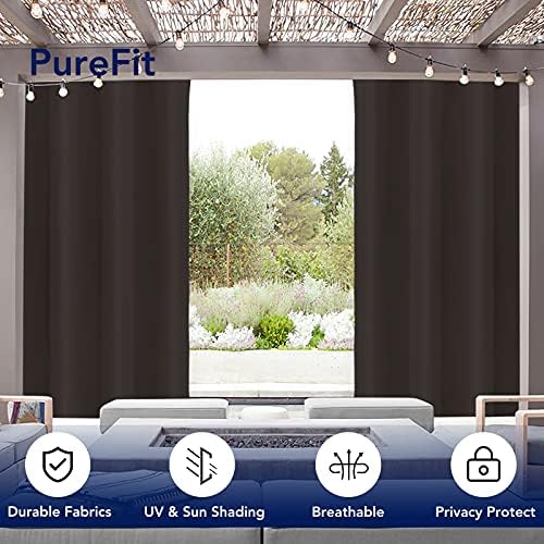PureFit Outdoor Curtains for Patio Waterproof Weatherproof Outside Curtains - Image 3