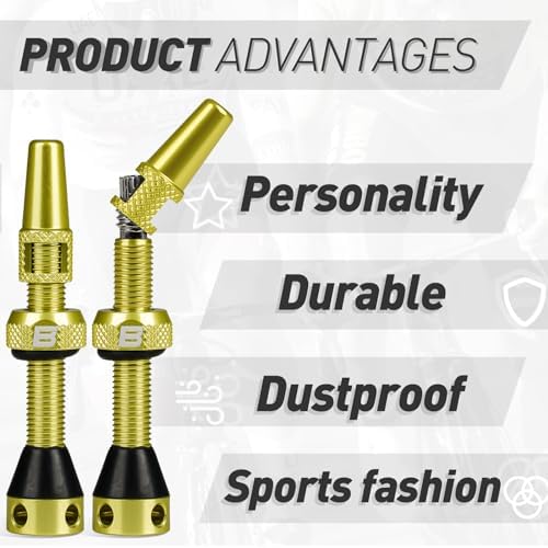BWSHLF Tubeless Presta Valve Stem 40/44/55/60/65/80/100 mm, Super Light Alloy - Image 5