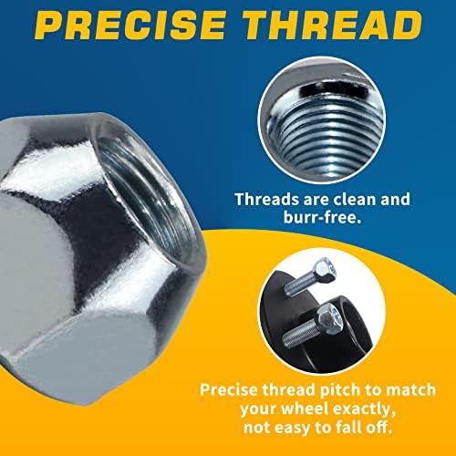 20pcs 1/2''-20 Trailer Lug Nuts Galvanized - Image 3