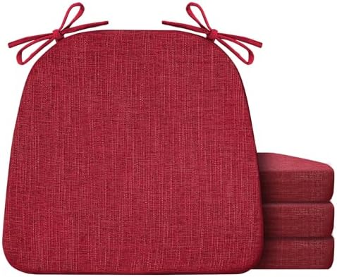IASEAHK Chair Cushions for Dining Chairs Set of 4, Non Slip Kitchen Chair Pads by IASEAHK