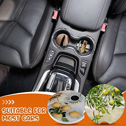 Frienda 50 Pieces Ceramic Car Sublimation Blanks Cupholders Sandstone DIY - Image 6