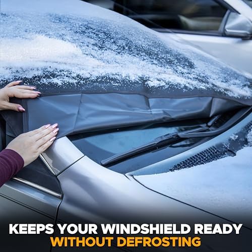 EcoNour Windshield Cover for Ice and Snow, 600D Oxford Windshield Snow Cover - Image 6