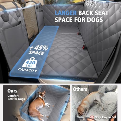 Btefd Back Seat Extender for Dogs, Hard Bottom Dog Hammock for Car & SUV - Image 2