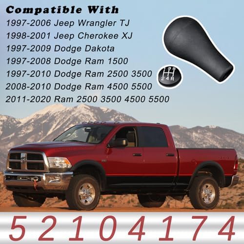 TQPONLY 5 Speed Gear Shift Shifter Knob, Compatible - Image 3