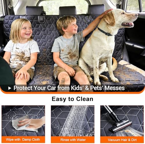 Meginc Dog Car Seat Cover for Back Seat, Waterproof Non-Slip Bench Protector - Image 6
