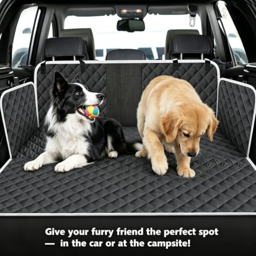 Meolsaek Dog Car Seat Cover, Mesh Window Hammock Back Seat Cover - Image 4