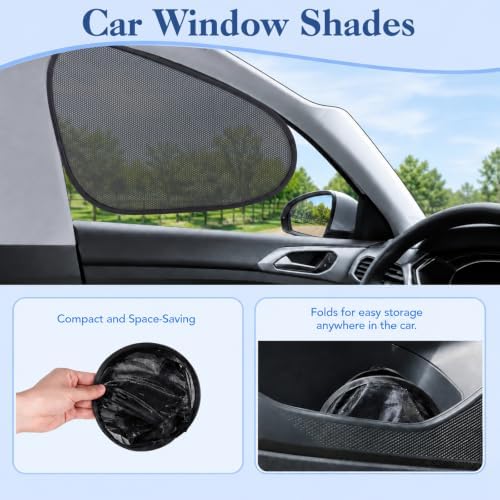 4-Pack Car Window Shades, Foldable Static Cling Car Shades - Image 5