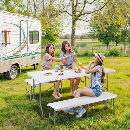 ZENY 6 Feet Picnic Table Set - Image 2