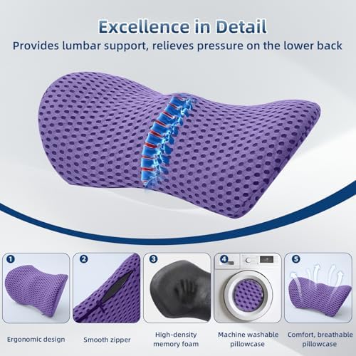 Lumbar Pillow, Memory Foam Lumbar Support Pillow - Image 2