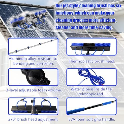  Solar Panel Cleaning Kit, 20FT Extension Pole Solar Panel - Image 4