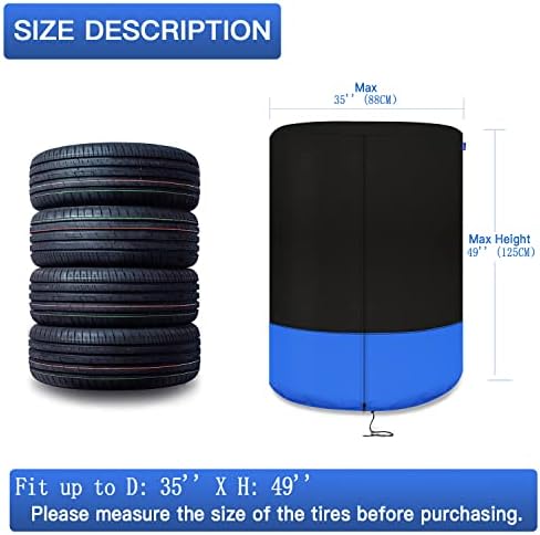 Kayme Seasonal Spare Tire Storage Cover Fit 35 Inch Tire Diameter - Image 3