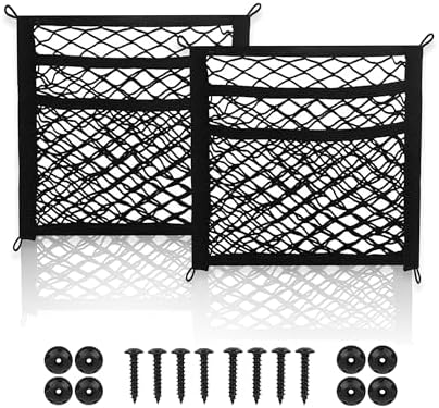 3 Layer Small Cargo Net, Cargo Storage Pocket Net, Mesh Elastic Pouch Organizer by KAKKOII