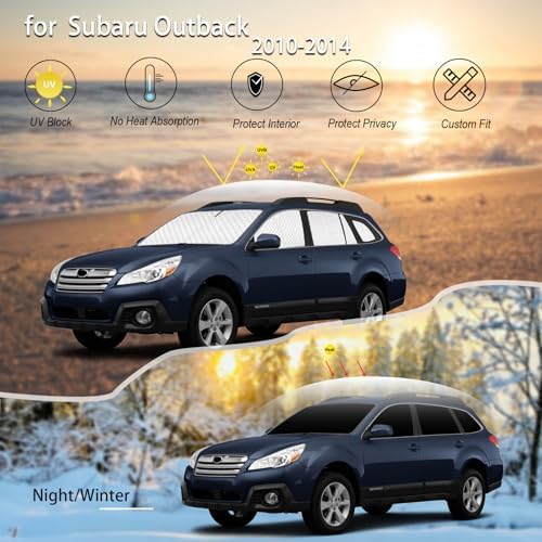KMF 8pcs Thicken Sun Shades for Subaru Outback 2010-2014 Accessories, Custom - Image 2