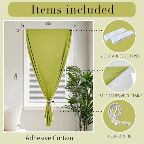 100% Blackout Self Adhesive Curtains Portable Curtain Simple and Easy to - Image 6