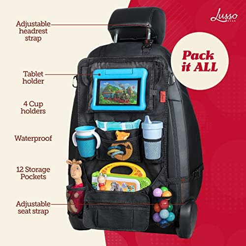 Lusso Gear Backseat Car Organizer- Kick Mat Protects Against Kids Feet - Image 3