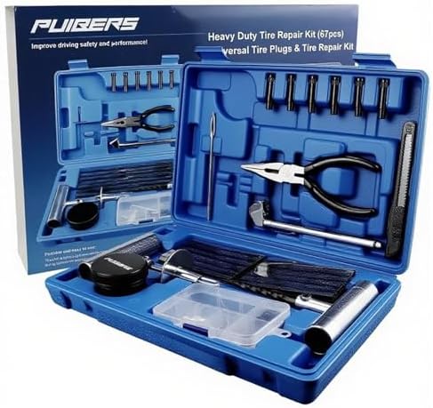 Tire Plug Kit Heavy Duty Professional by PUIBERS