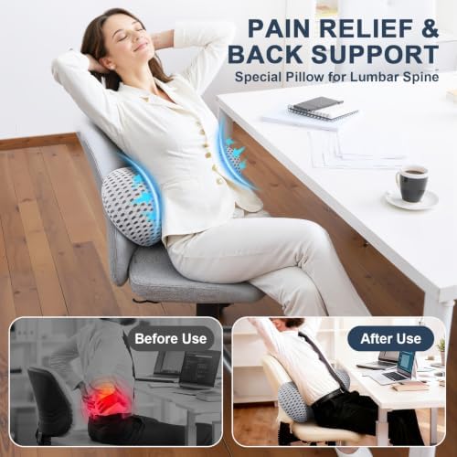 Lumbar Support Pillow, Ergonomic Memory Foam Lumbar Pillow - Image 7