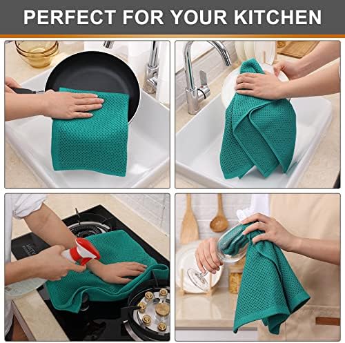 Kitinjoy 100% Cotton Waffle 4-Pack Kitchen Towels - Image 4