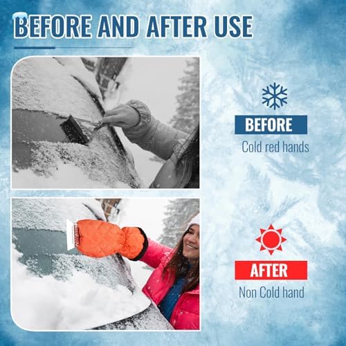 WILLBOND Ice Scraper with Glove Waterproof Ice Scrapers - Image 4