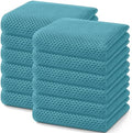 Homaxy 100% Cotton Waffle Weave Kitchen Dish Towels 12-Pack, Lake Blue by Homaxy