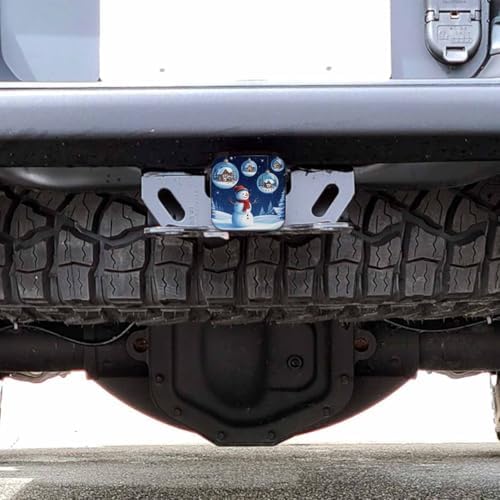 Snowman Hitch Covers 2 Inch Cute Snowman Christmas House Forest Trailer Hitch - Image 6