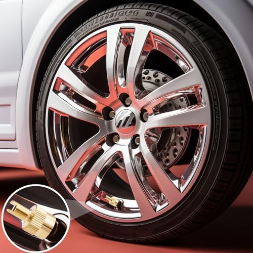20PCS Tire Valve Stem Caps, Nickel Brass Slotted Slot Valve Stem Caps - Image 4
