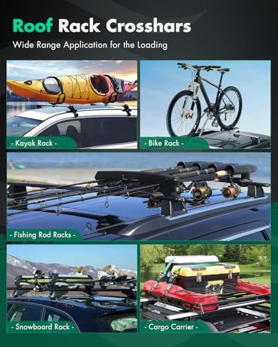 SCITOO Universal 54" Window Frame Roof Rack crossbars, Cargo Carrier Kayak - Image 6